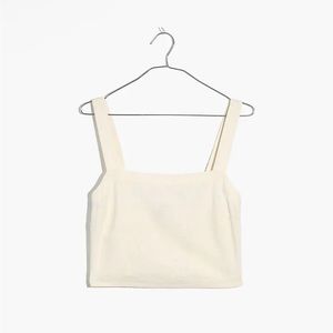 Madewell Abbie Linen Crop Top